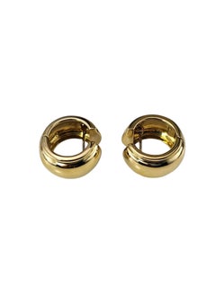 Tiffany & Co. 18K Yellow Gold Wide Huggie Hoop Earrings