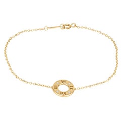 Tiffany & Co. 18K Yellow Gold with .02ctw Diamond Atlas Pierced Bracelet