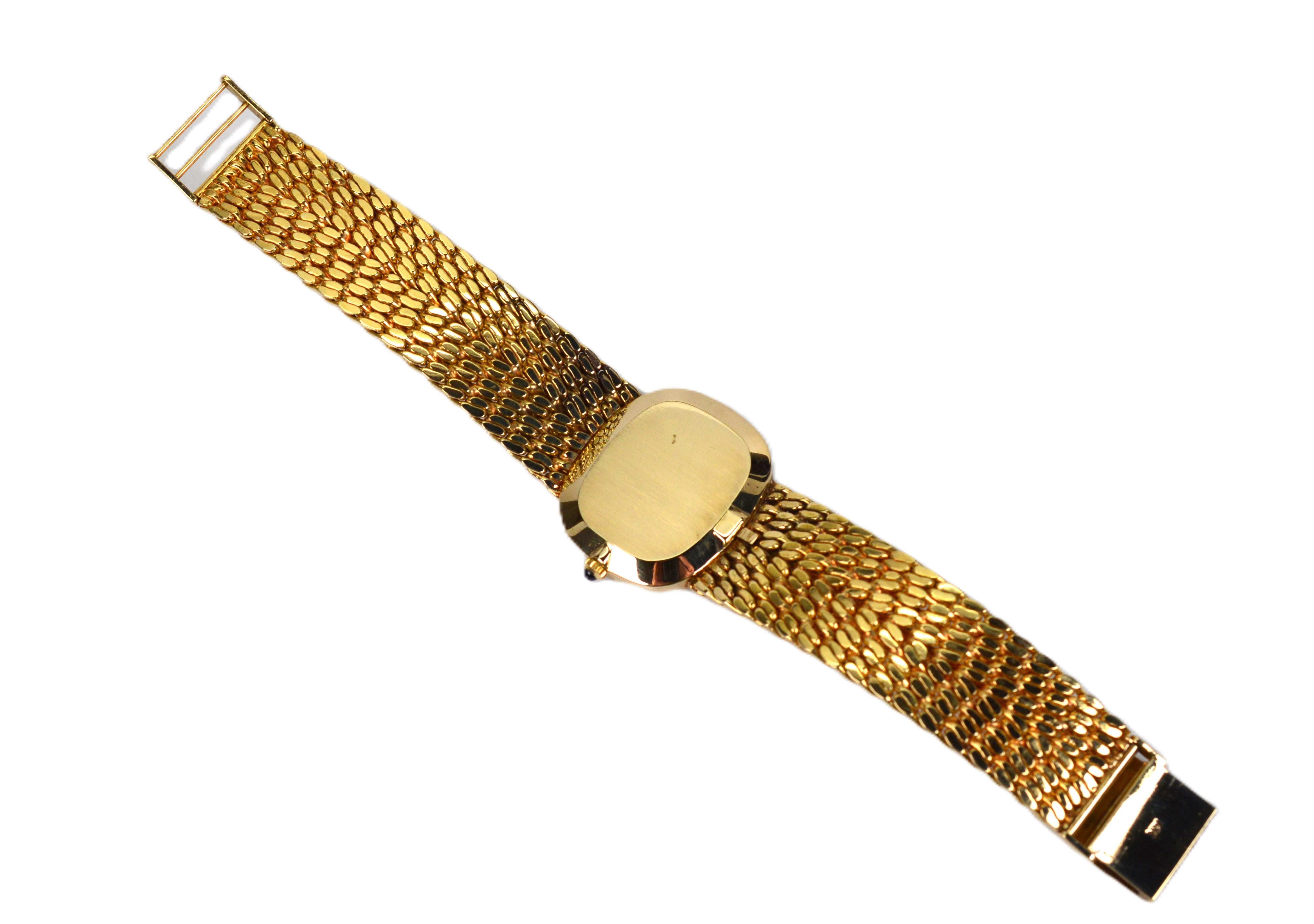 Reloj mecánico suizo 17J de oro amarillo de 18 quilates Tiffany & Co. en venta 2