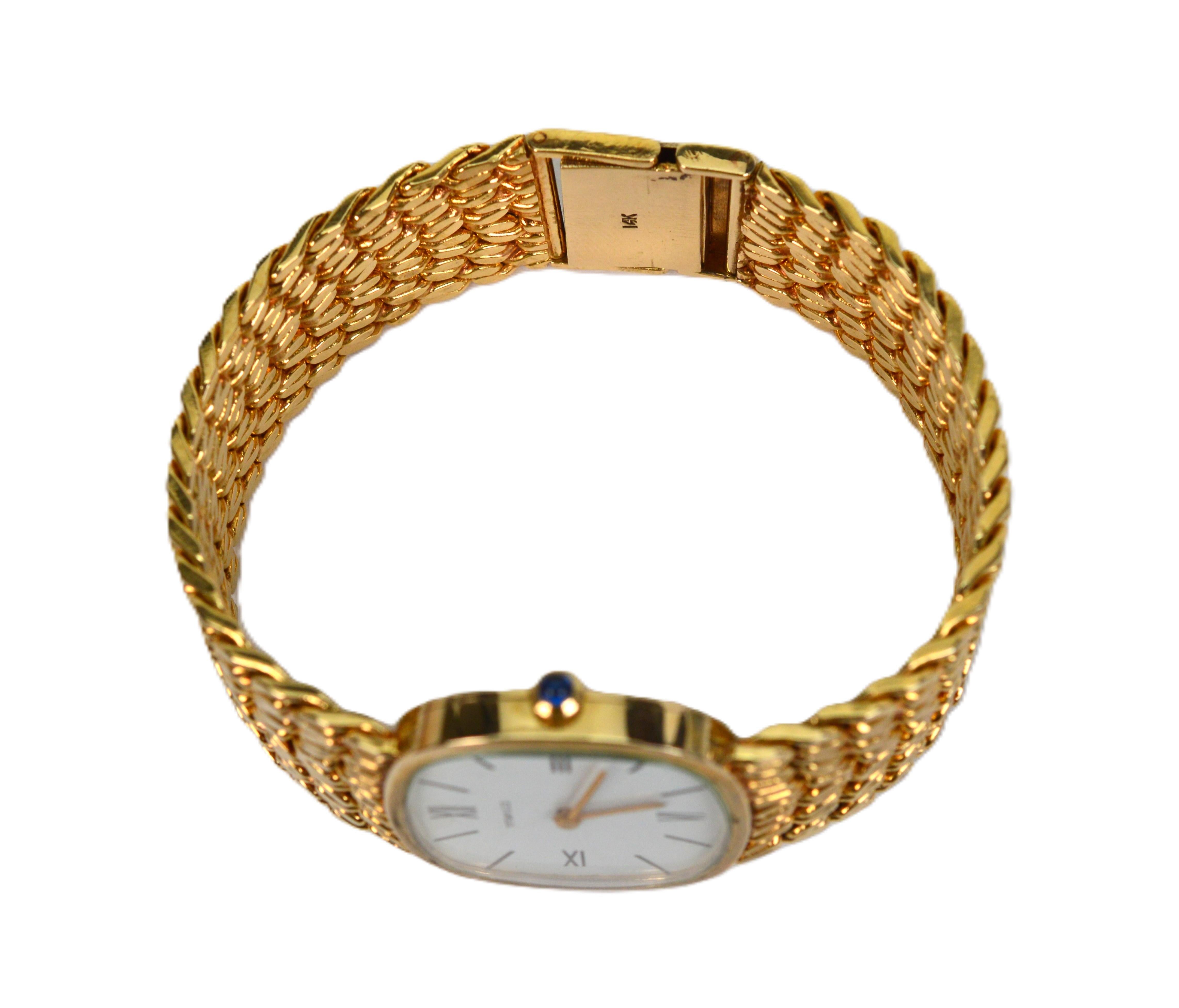 Reloj mecánico suizo 17J de oro amarillo de 18 quilates Tiffany & Co. en venta 3