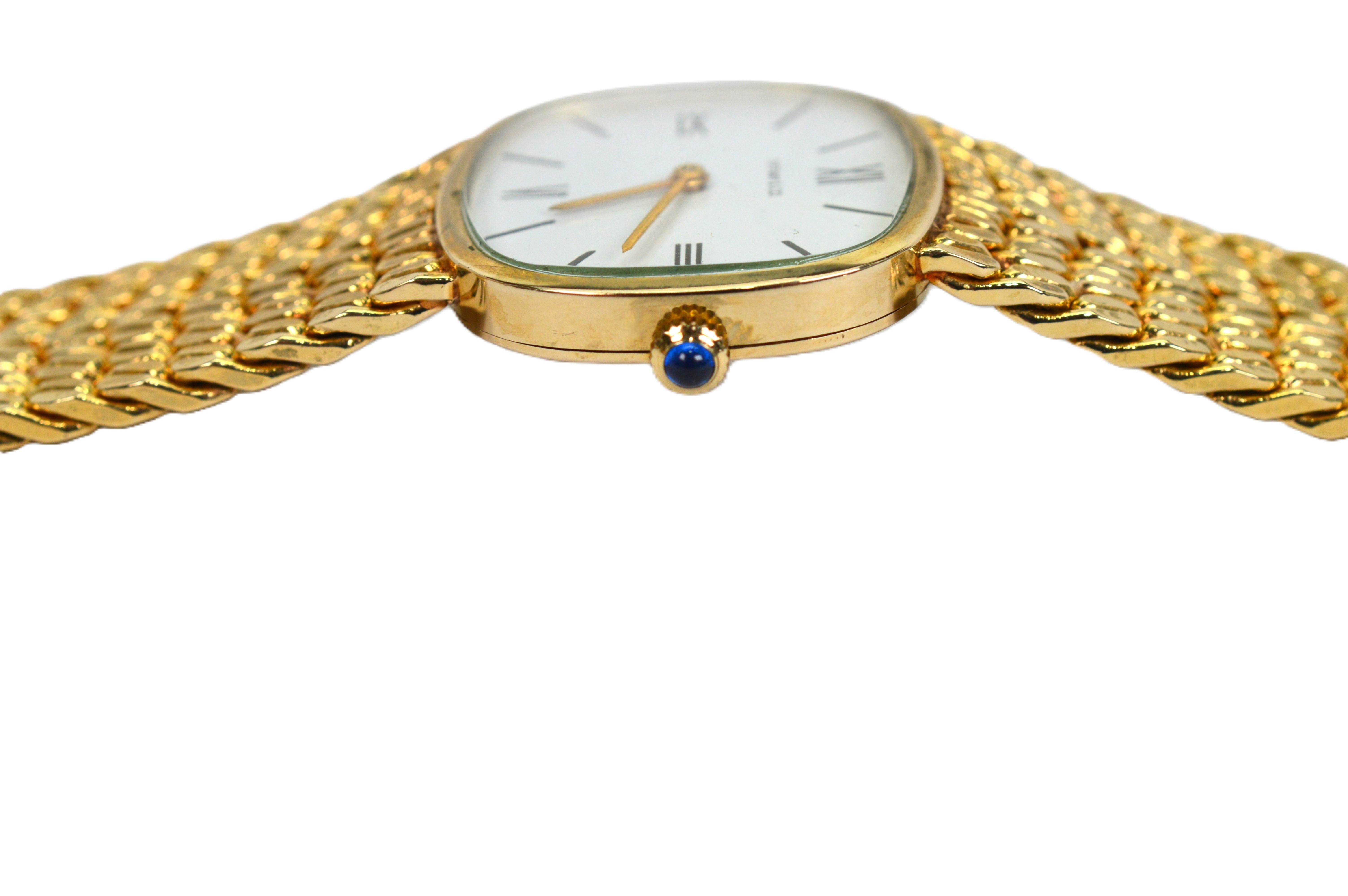 Reloj mecánico suizo 17J de oro amarillo de 18 quilates Tiffany & Co. en venta 4