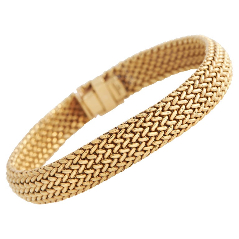 Tiffany and Co. 18K Yellow Gold Woven Bracelet For Sale at 1stDibs