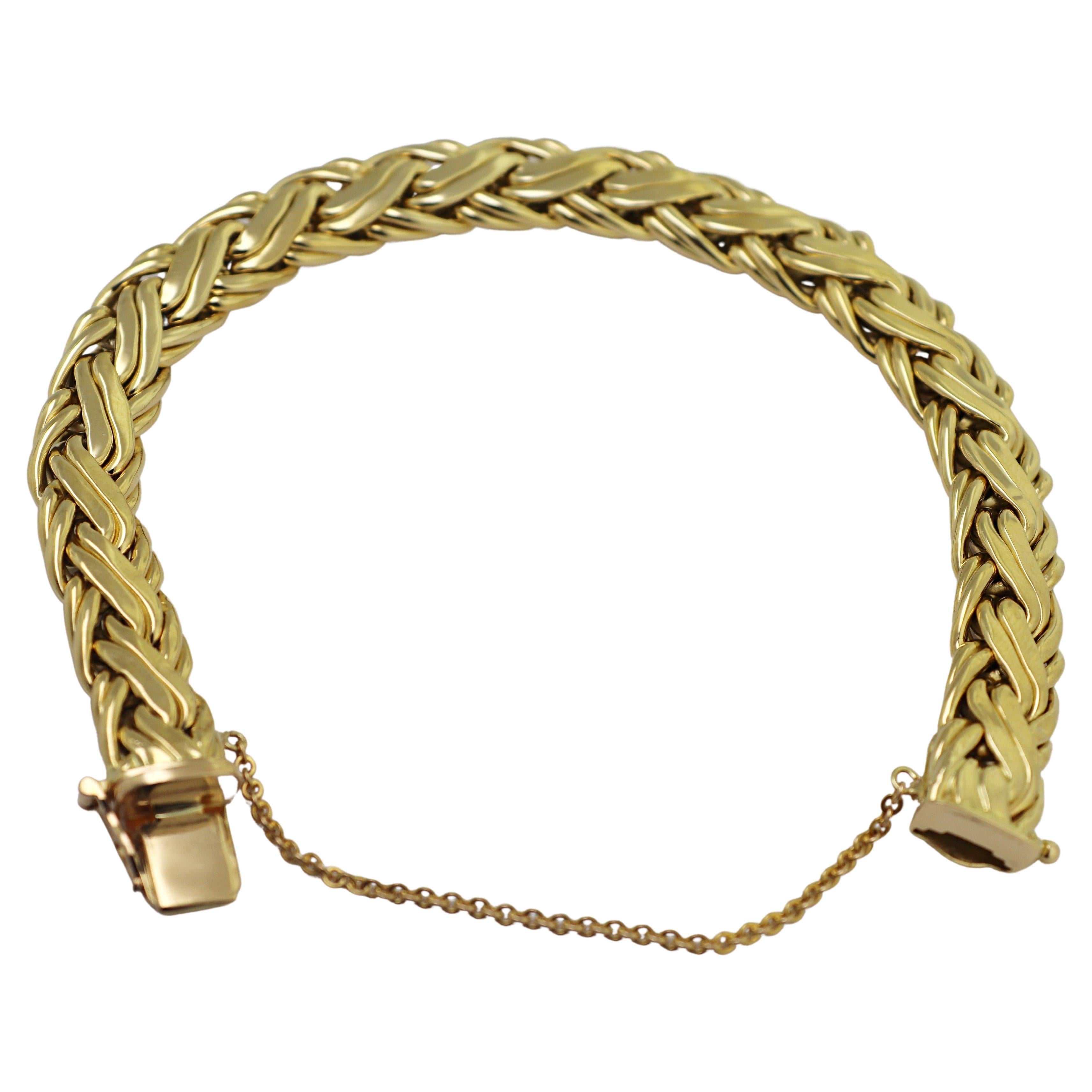 Tiffany & Co. 18K Yellow Gold Woven Bracelet For Sale