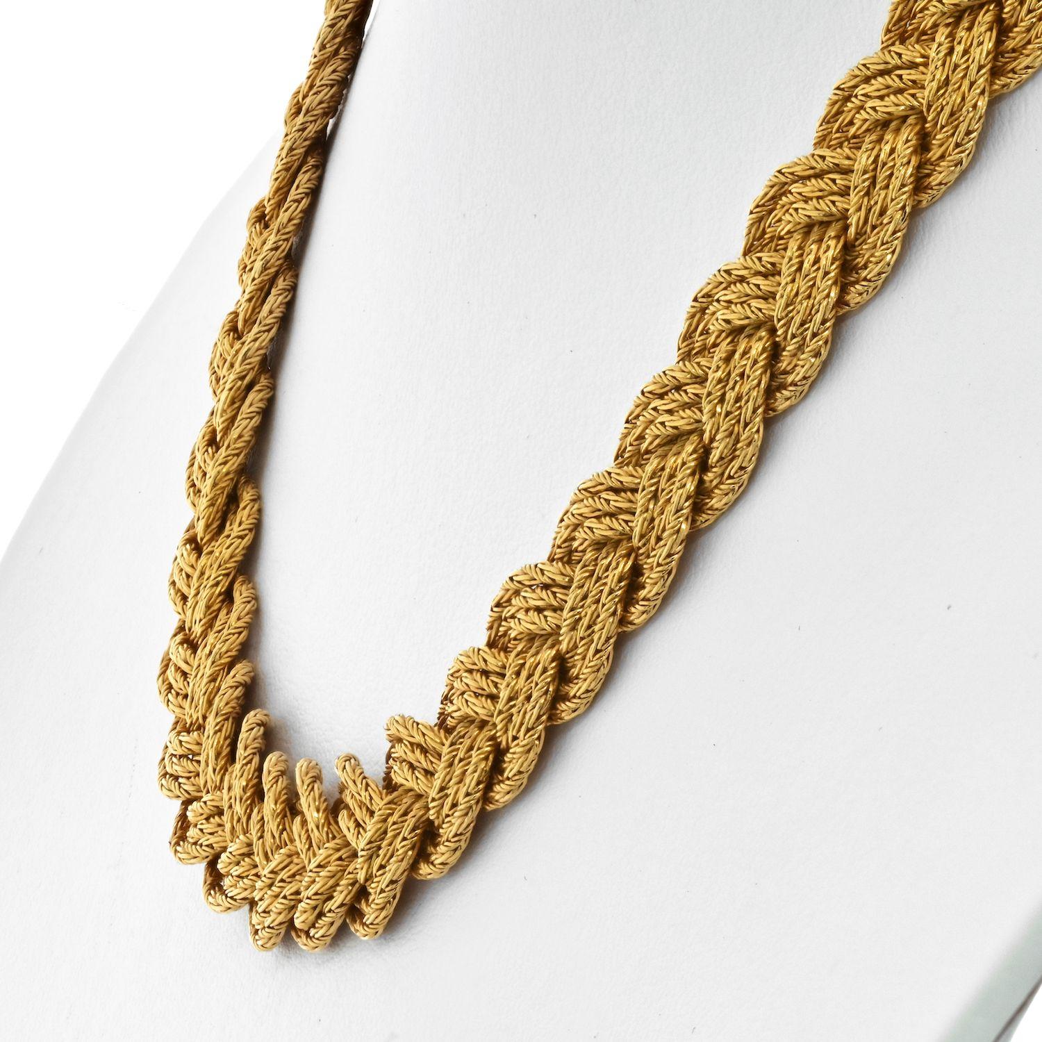 woven gold necklace
