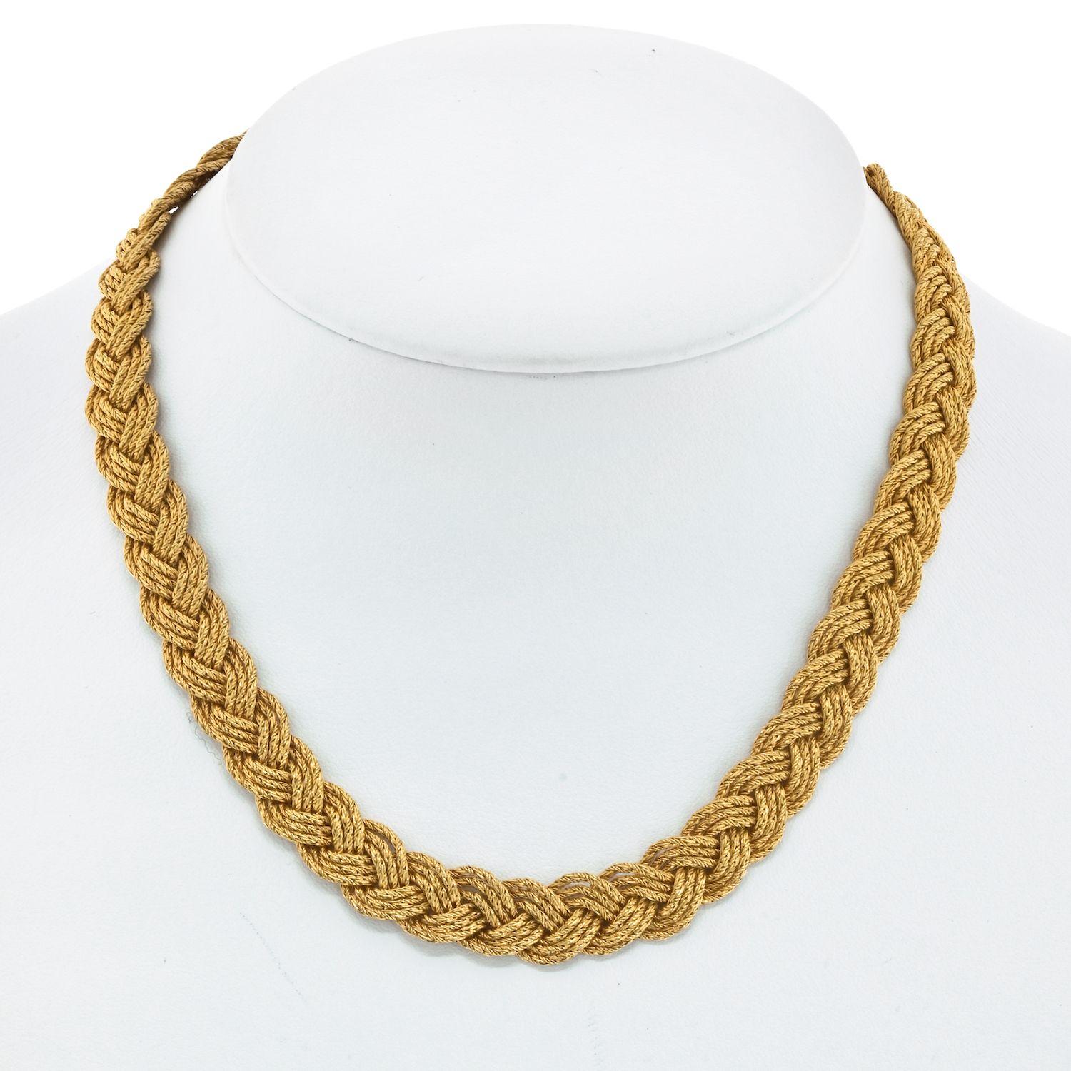 braided gold necklace