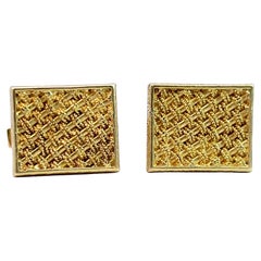 Tiffany & Co. 18K Yellow Gold Woven Cufflinks