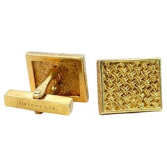 Tiffany & Co. 18K Yellow Gold Woven Cufflinks