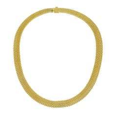 Tiffany & Co. 18k Yellow Gold Woven Necklace.