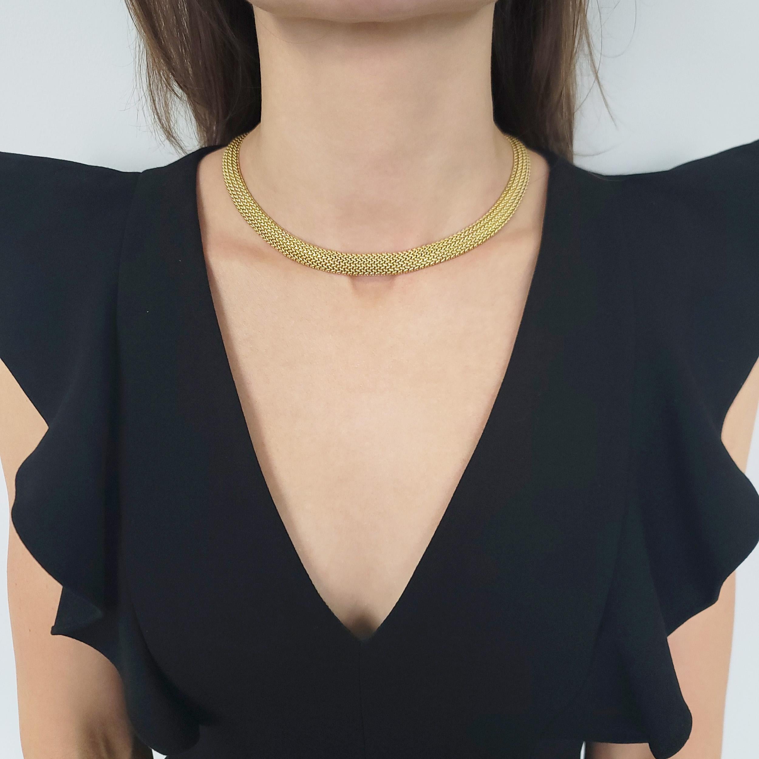 Artist Tiffany & Co. 18k Yellow Gold Woven Necklace. For Sale