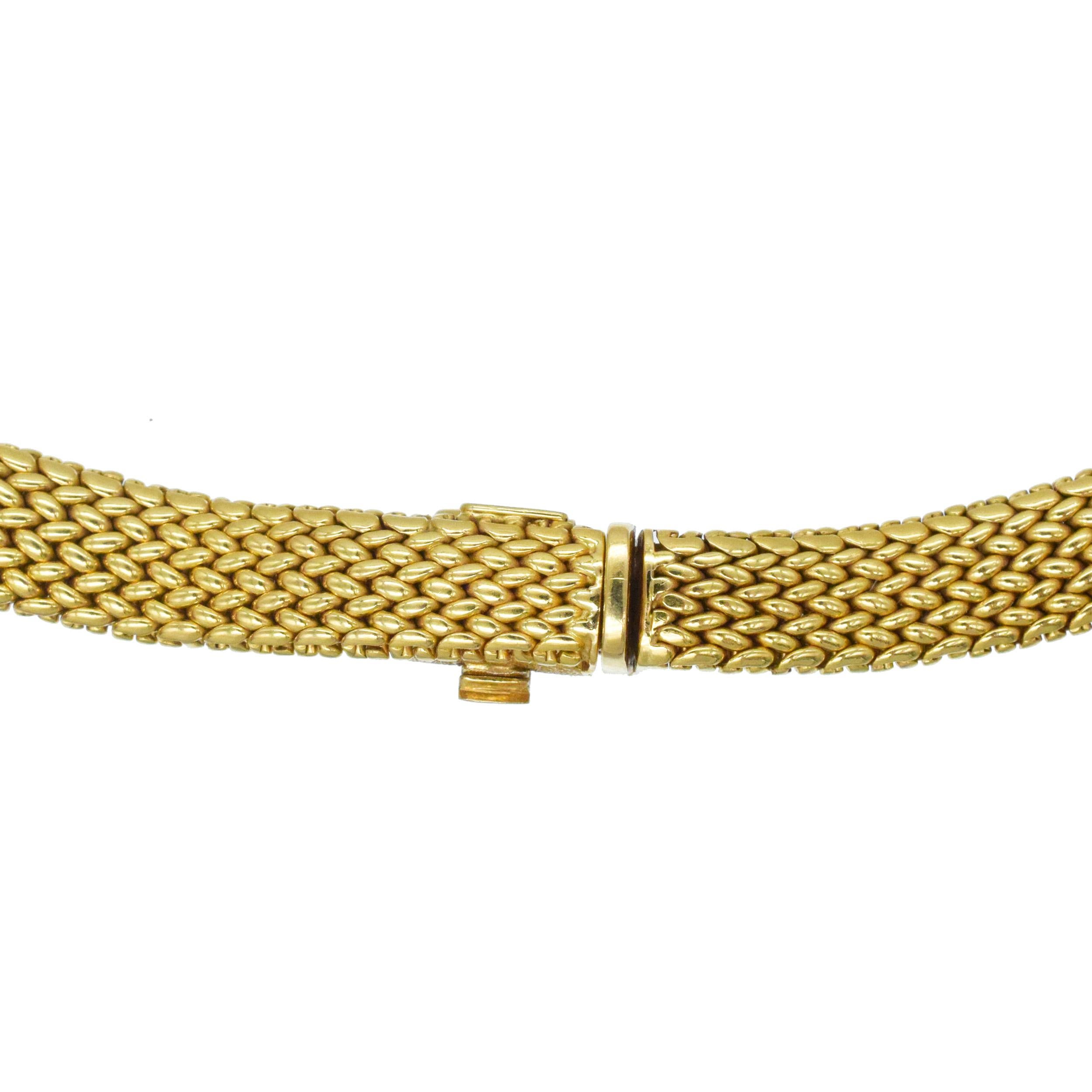 Tiffany & Co. 18k Yellow Gold Woven Necklace. For Sale 2