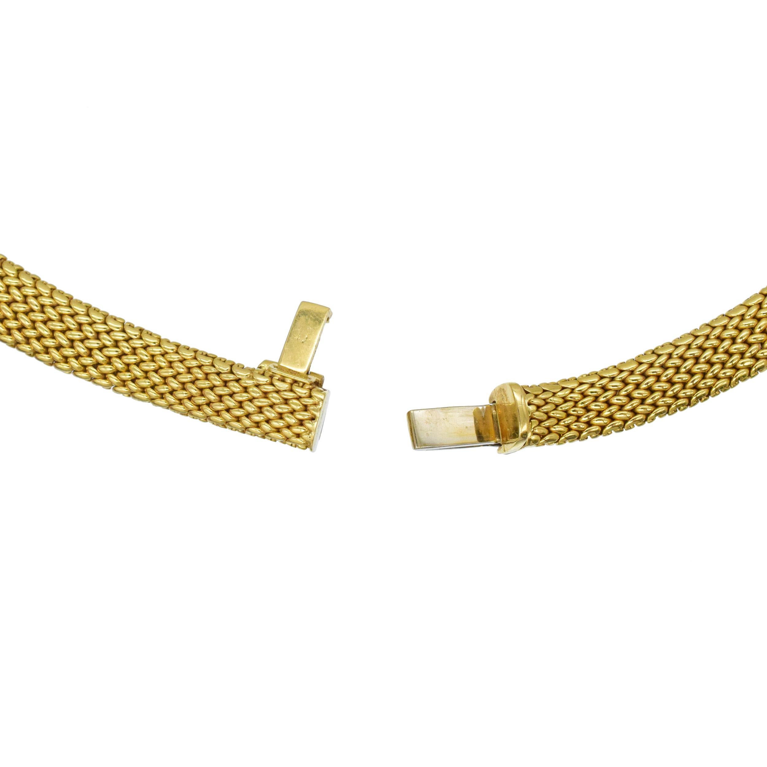 Tiffany & Co. 18k Yellow Gold Woven Necklace. For Sale 3