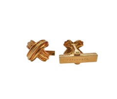 Tiffany & Co 18k Yellow Gold X Cufflinks