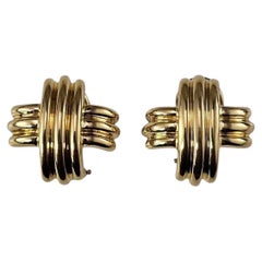 Tiffany & Co. 18K Gelbgold "X" Ohrringe #25243