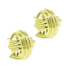 Tiffany & Co 18k Yellow Gold X Earrings