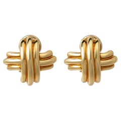 Tiffany & Co. 18K Yellow Gold X Signature Earrings