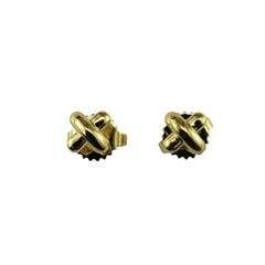 Orecchini Tiffany & Co. "X" in oro giallo 18K con astuccio Tiffany #23264