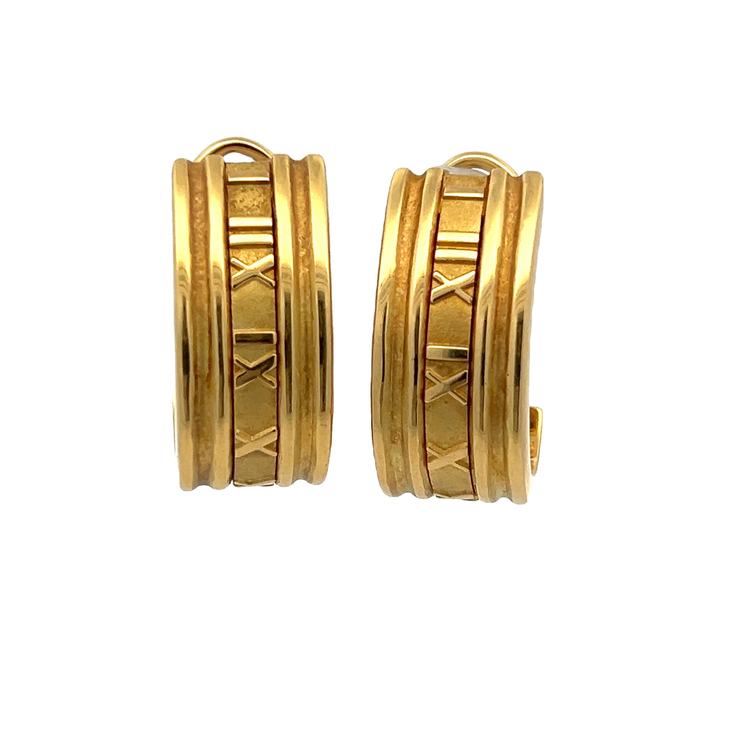 Tiffany & Co. 18K Gelbgold XL Atlas Hoop Ohrringe, 1,25 Zoll im Angebot 5