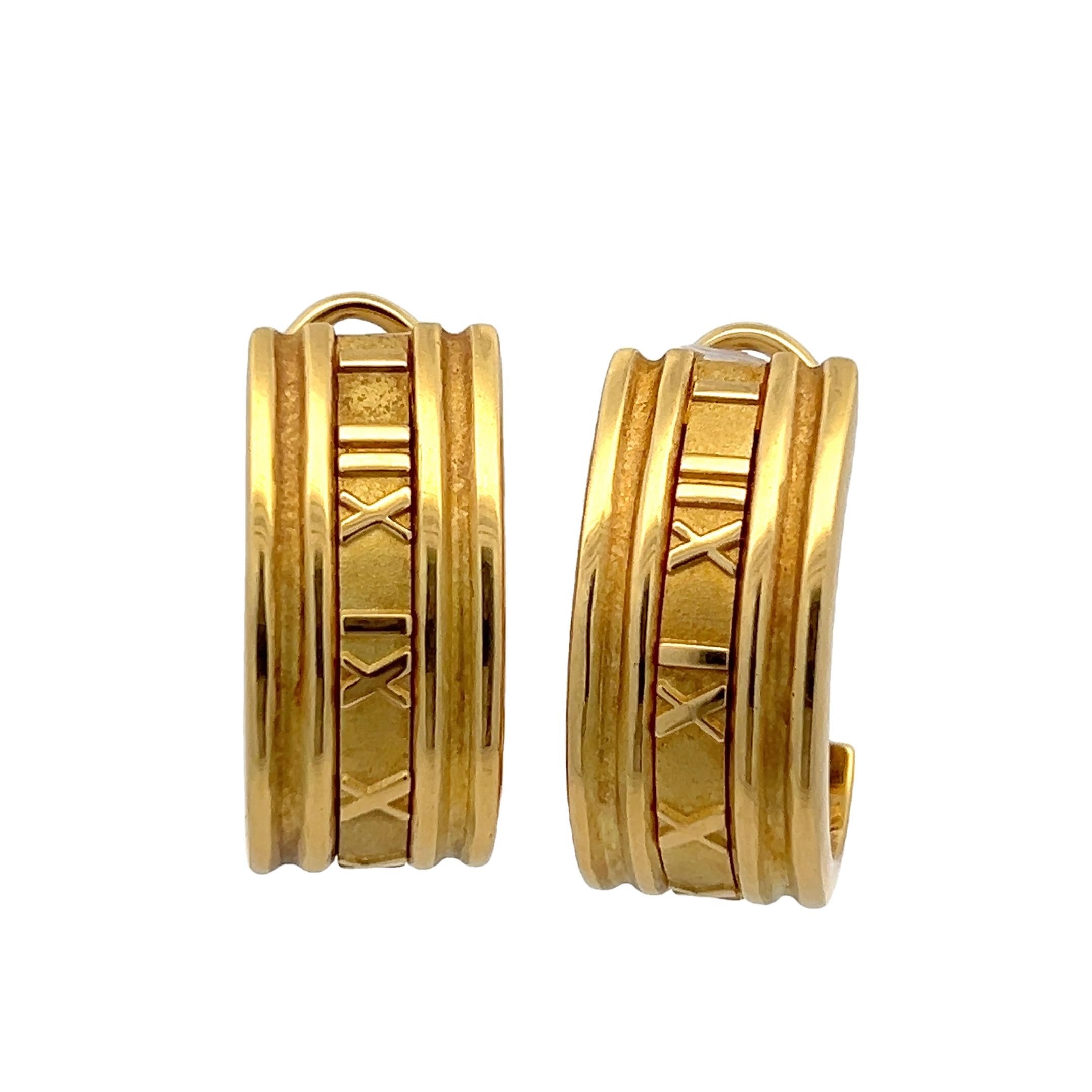 Tiffany & Co. 18K Gelbgold XL Atlas Hoop Ohrringe, 1,25 Zoll (Moderne) im Angebot