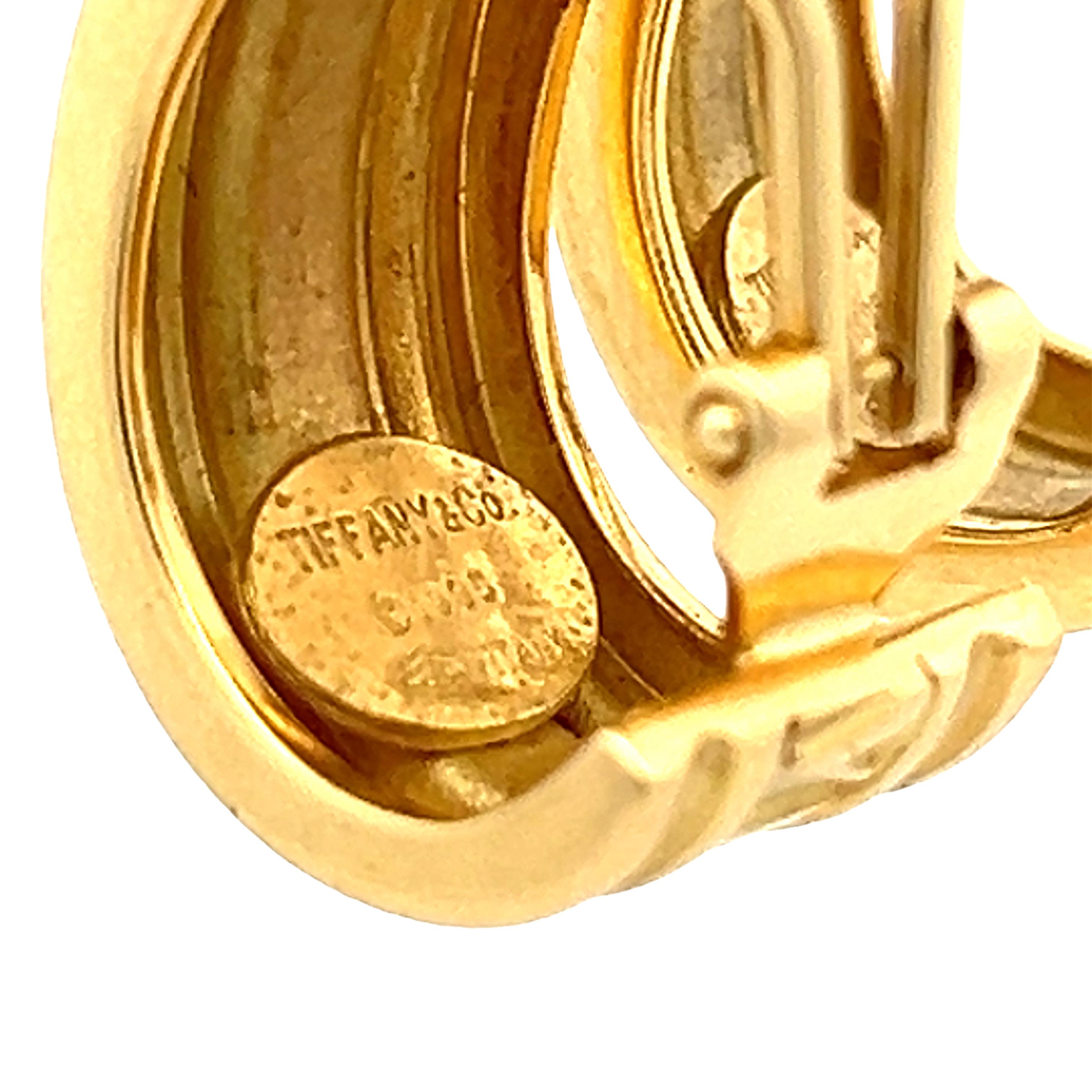 Tiffany & Co. 18K Gelbgold XL Atlas Hoop Ohrringe, 1,25 Zoll im Angebot 2