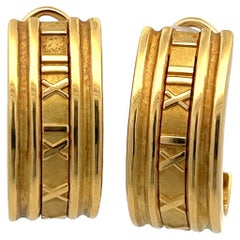 Tiffany & Co. 18K Gelbgold XL Atlas Hoop Ohrringe, 1,25 Zoll