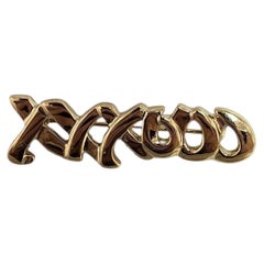 Tiffany & Co 18K Yellow Gold XXXOOO Paloma Picasso Brooch Pin #24919
