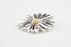 Tiffany & Co 18k Yellow & Rose Gold Sterling Silver Daisy and Ladybug Brooch