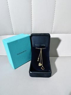 Tiffany & Co. 18K Yellow‑Gold “I LOVE U” Letter‑Heart Tassel Necklace