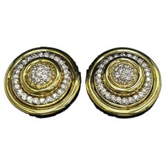 Tiffany & Co 18k YG Diamond Earrings