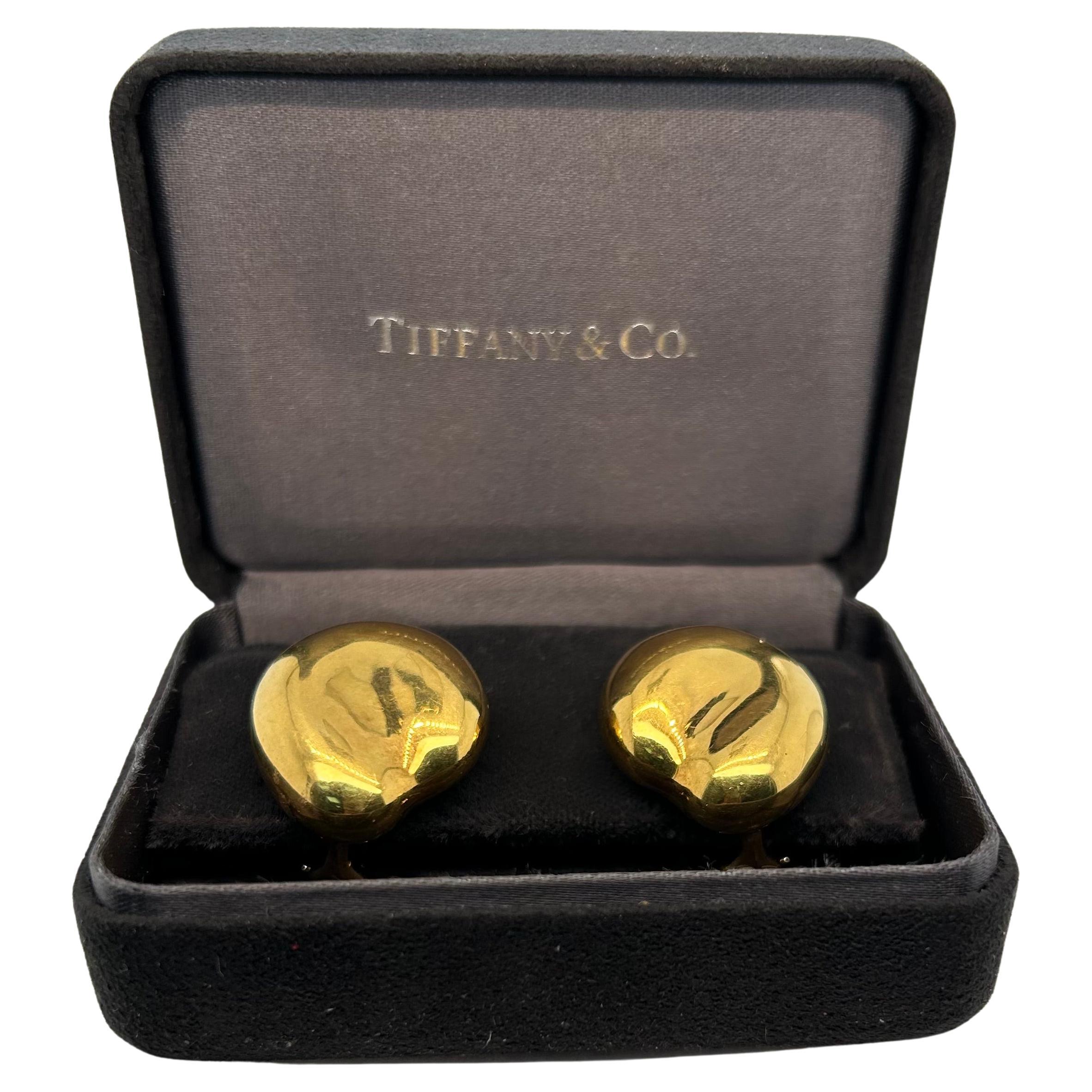 Tiffany & Co 18k YG Peretti Earrings In Excellent Condition For Sale In New York, NY