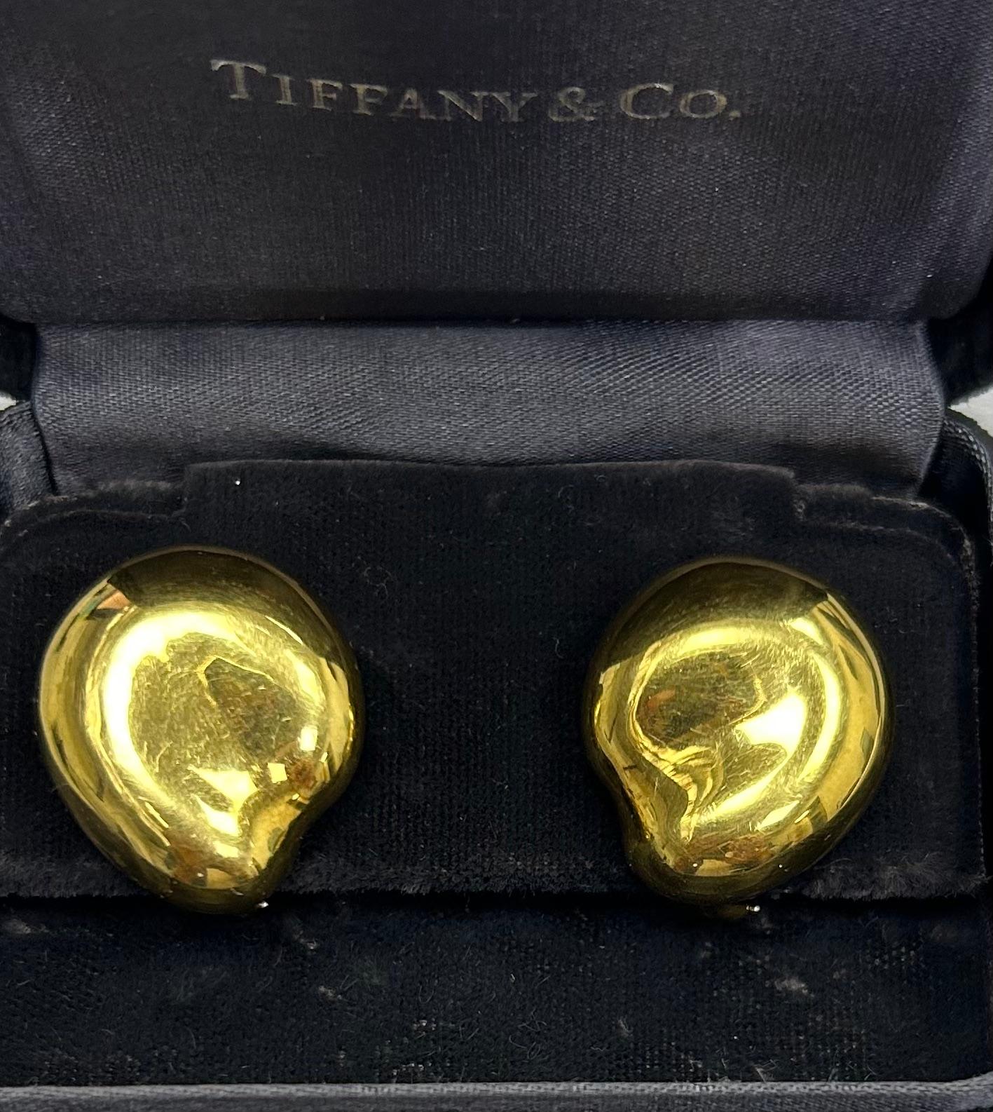 Tiffany & Co 18k YG Peretti Ohrringe, Tiffany & Co