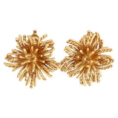 Tiffany & Co. 18Karat Yellow Gold Anemone Earrings