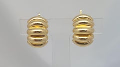 Tiffany & Co 18KT Accordion Scalloped Puffed LG Cuff Earring