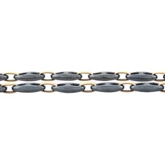 Tiffany & Co. 18kt and Hematite Mariner Link Chain Necklace