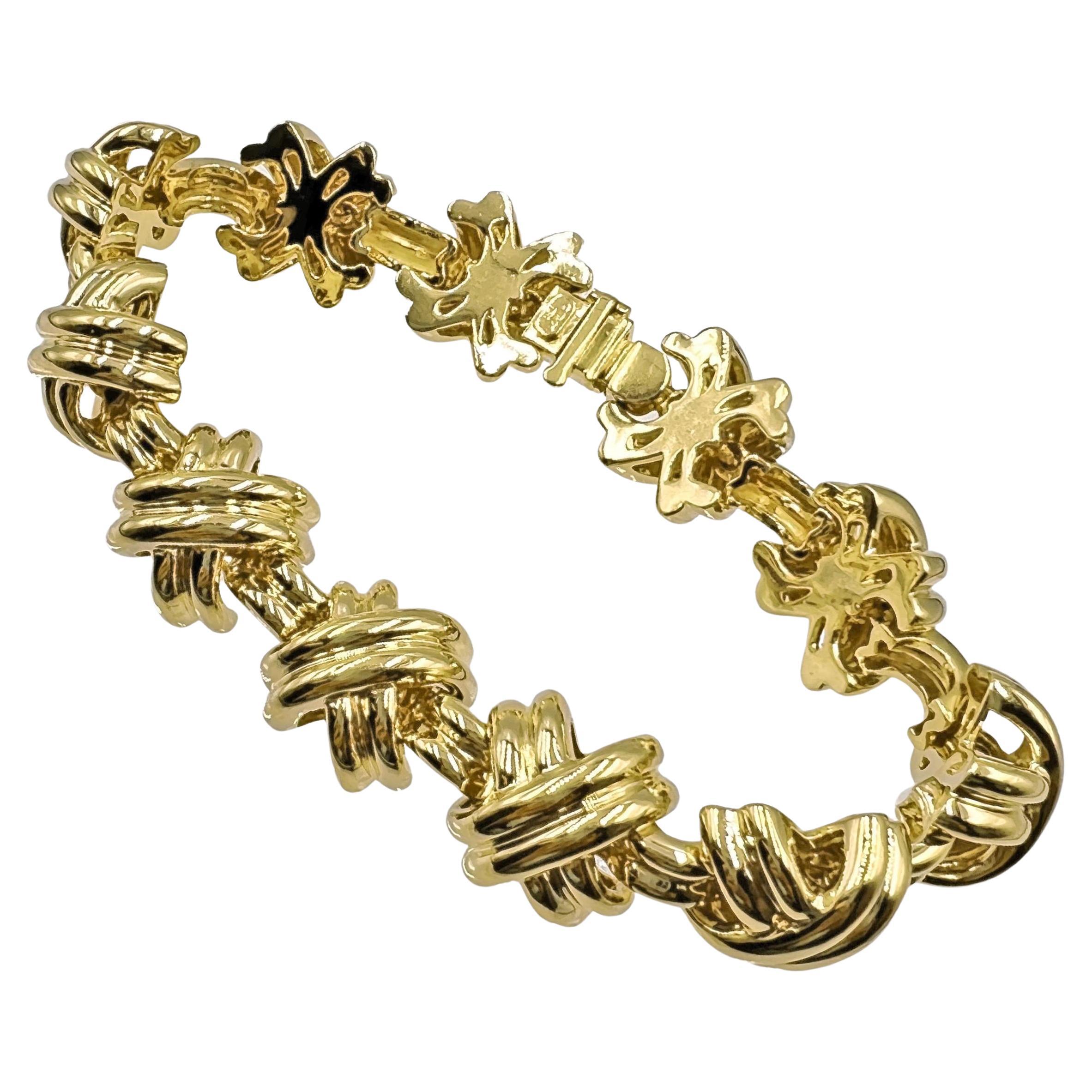 Modern Tiffany & Co. 18kt Gold Classic x Link Bracelet