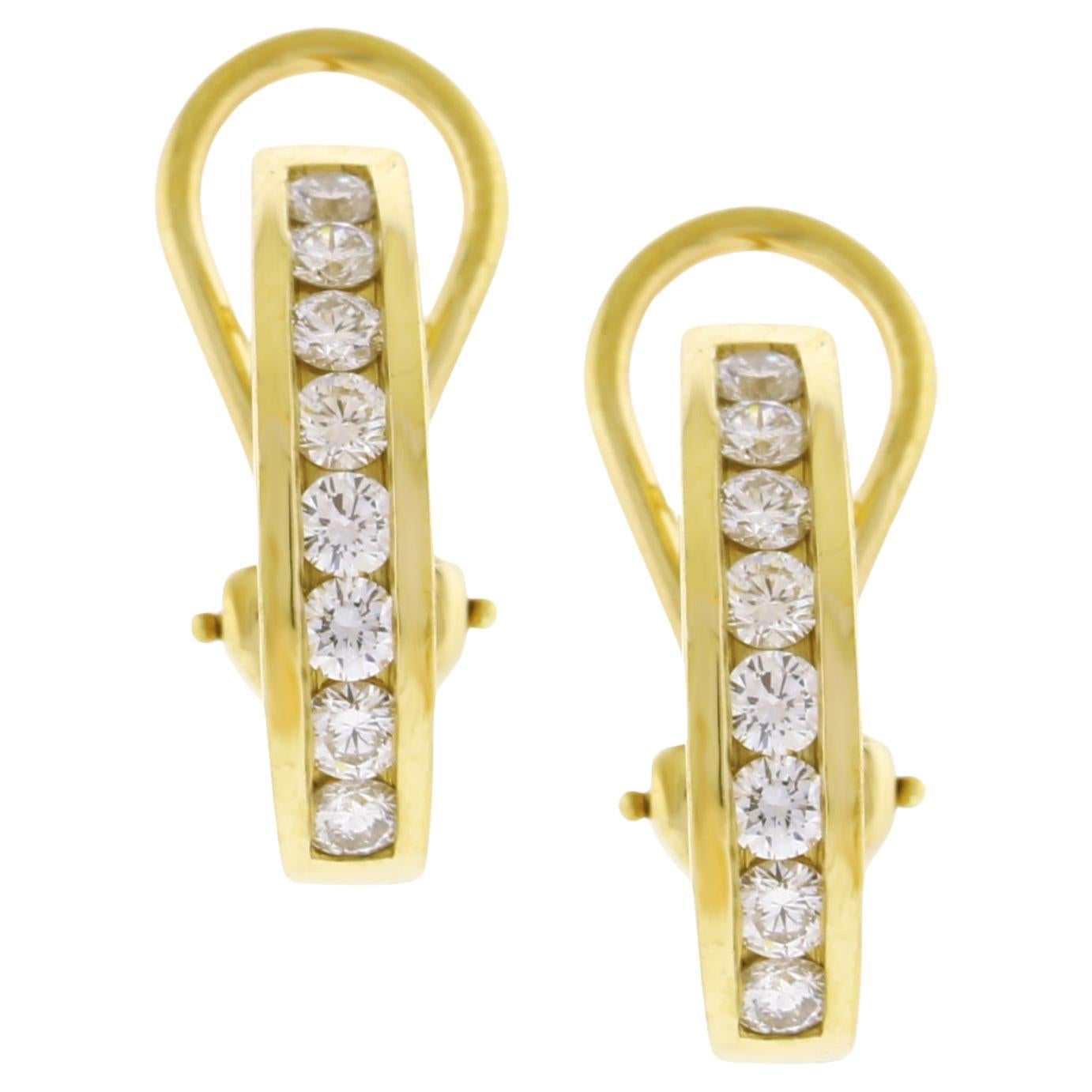 Tiffany & Co. 18kt Gold Hoop Earrings For Sale