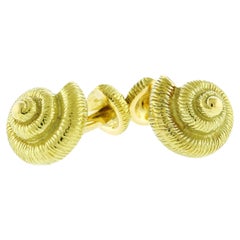 Tiffany & Co. 18kt Gold Seashell Cufflinks