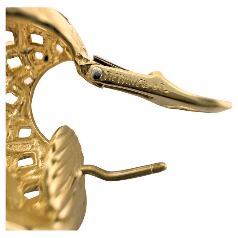 Tiffany & Co. 18kt Gold Vannerie Weave Earrings In Good Condition In Palm Beach, FL