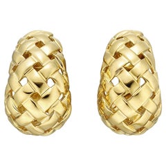 Tiffany & Co. 18kt Gold Vannerie Weave Earrings