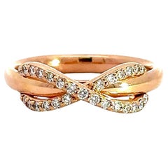 Tiffany & Co. 18KT Rose Gold Diamond Infinity Ring