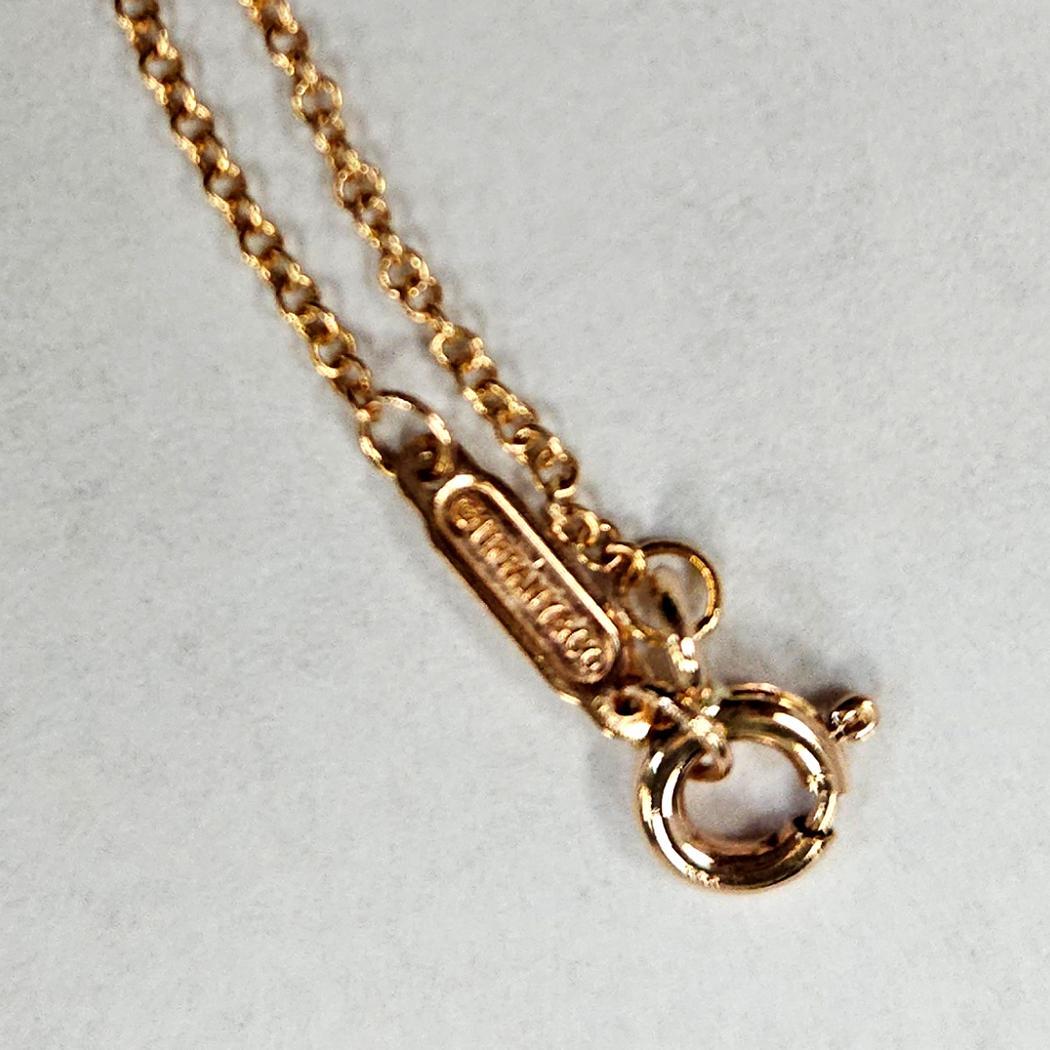 Tiffany & Co. Pendentif clé en or rose 18Kt avec chaîne  Elegant et intemporel Unisexe en vente