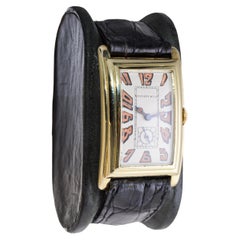Tiffany & Co. 18Kt Yellow Gold Art Deco Manual Winding Wristwatch, circa 1930s