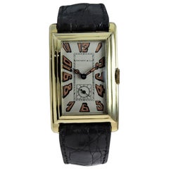 Vintage Tiffany & Co. 18Kt Yellow Gold Art Deco Manual Winding Wristwatch, circa 1930s
