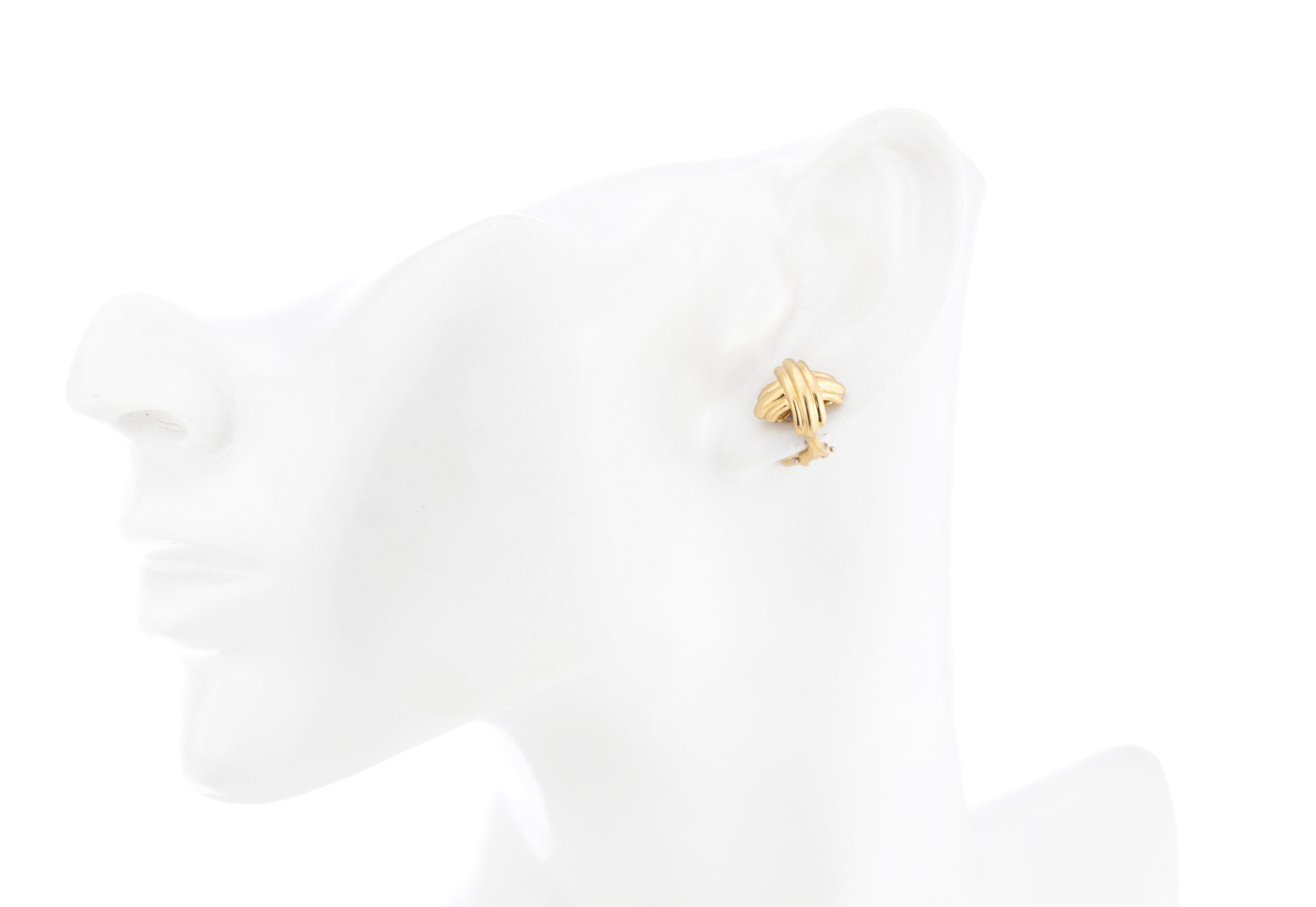 Tiffany & Co. 18 Karat Yellow Gold Ladies Clip-On Earrings 2