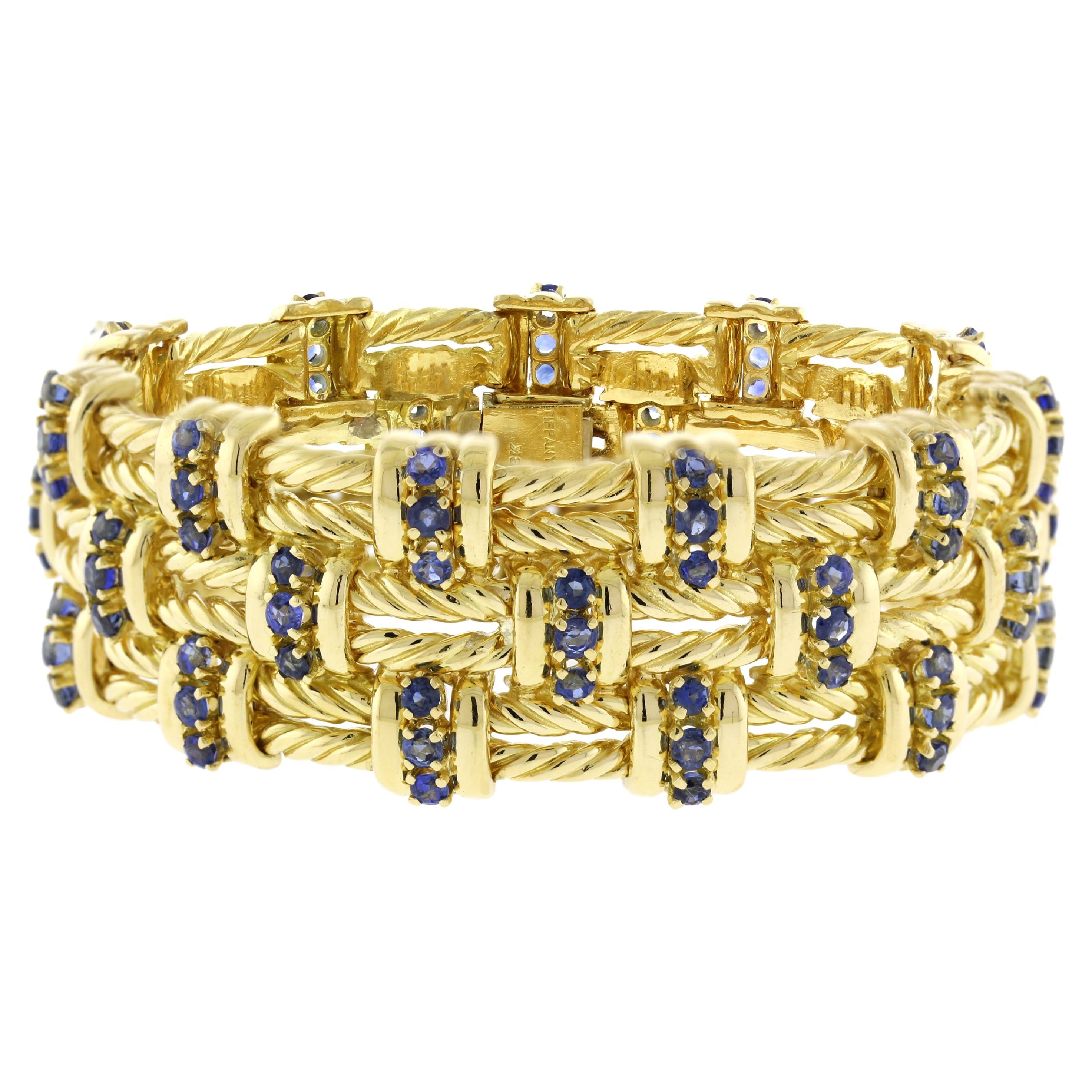 Tiffany & Co. 18kt Yellow Gold Sapphire Bracelet