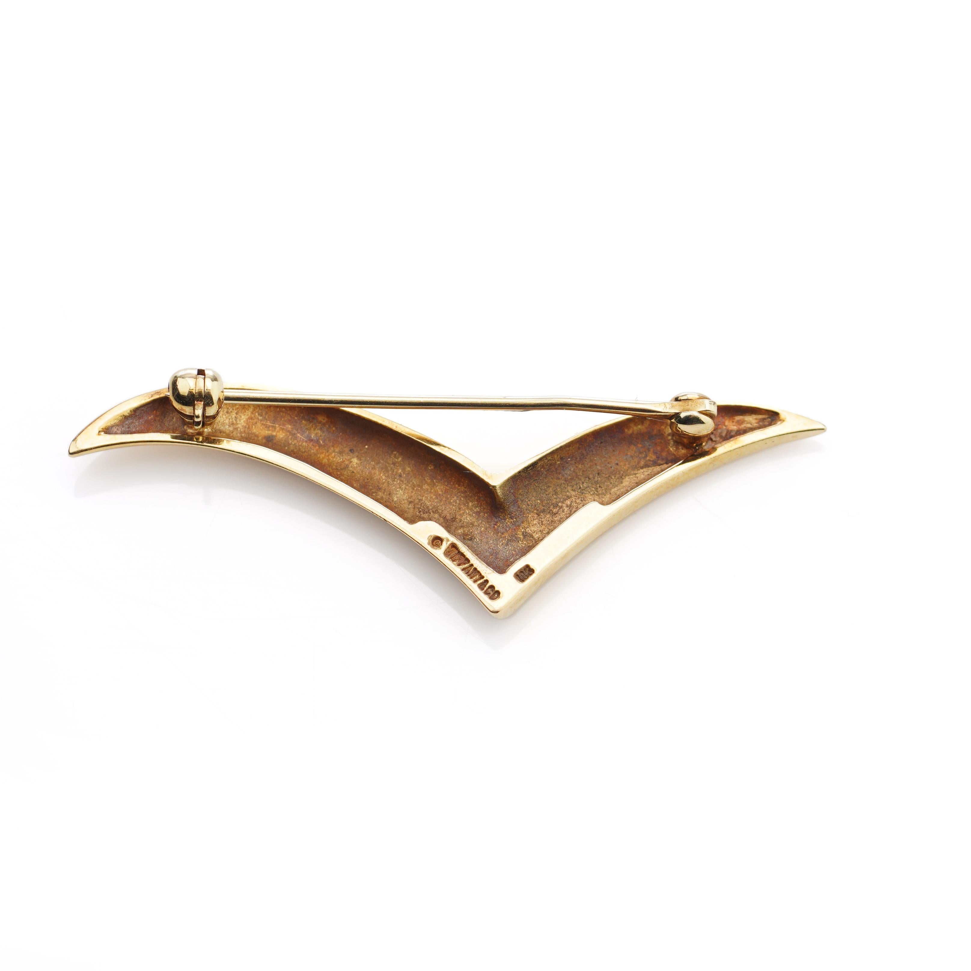 Tiffany & Co. 18kt. yellow gold seagull brooch 1