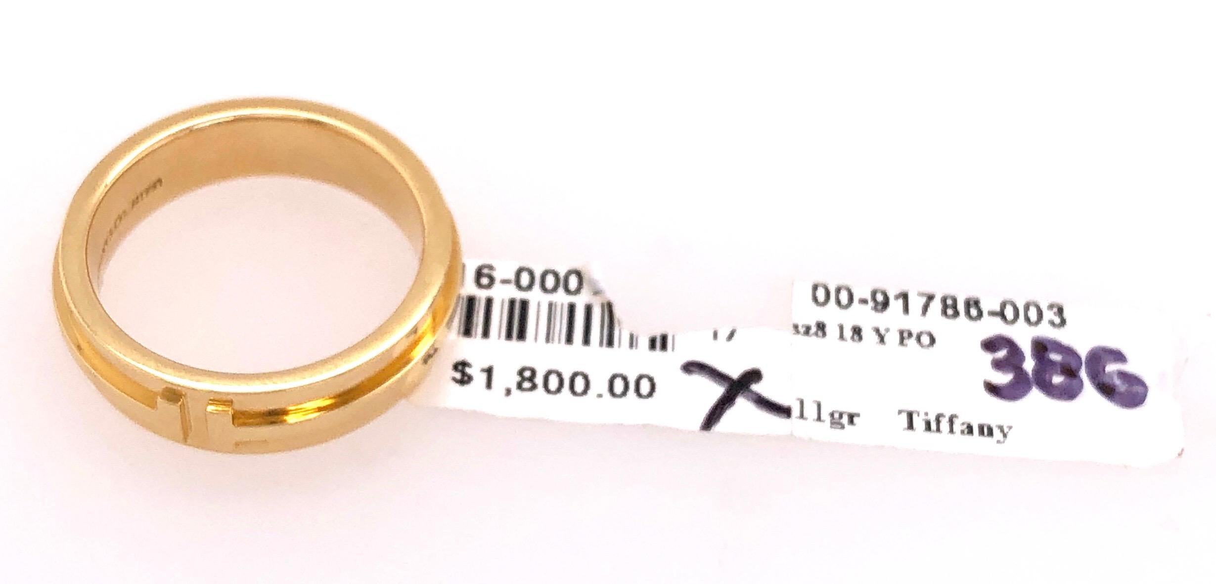 Tiffany & Co. 18 Karat Yellow Gold Wedding Ring / Band For Sale 5
