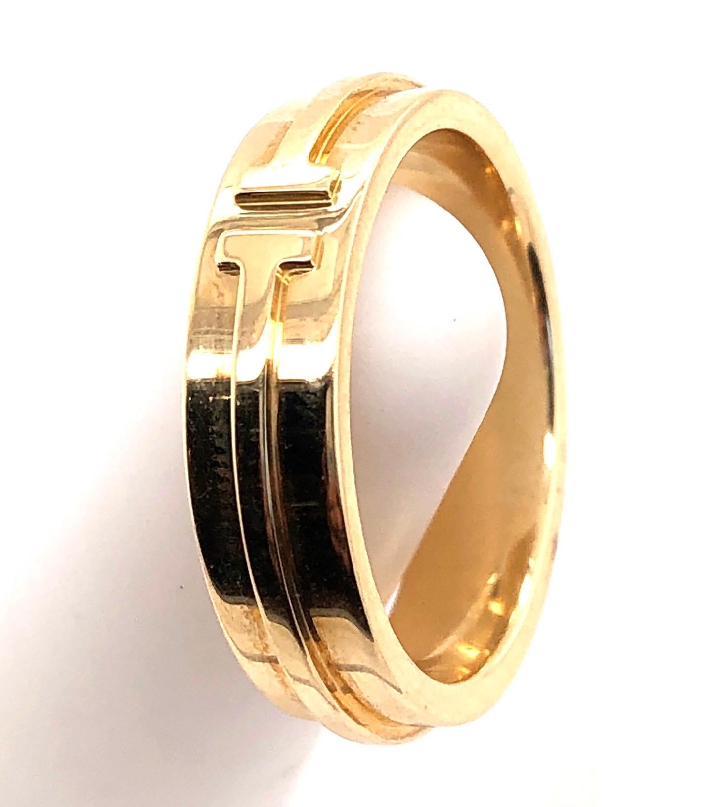 Tiffany & Co. 18 Karat Yellow Gold Wedding Ring / Band For Sale 2