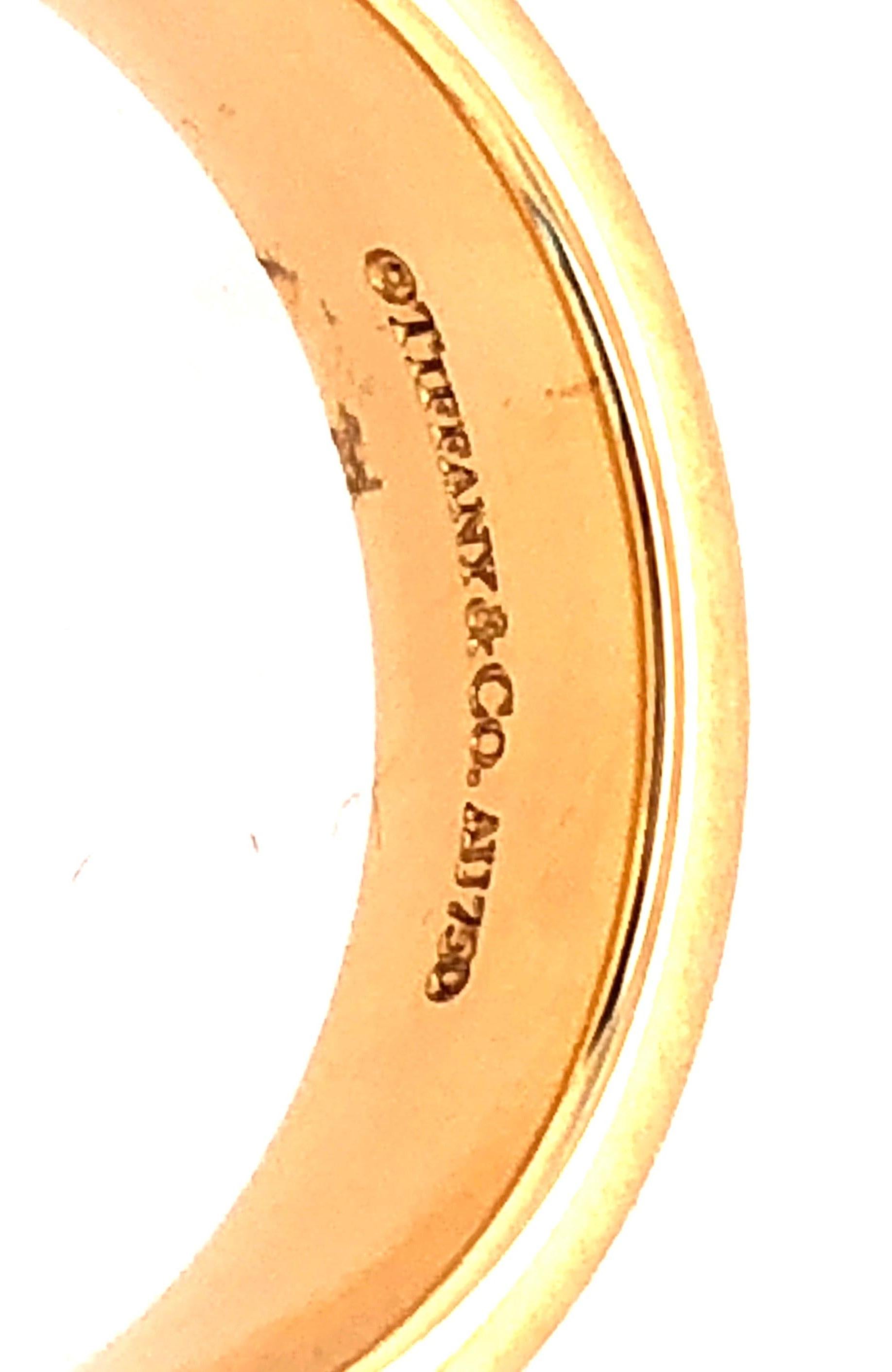 Tiffany & Co. 18 Karat Yellow Gold Wedding Ring / Band For Sale 2