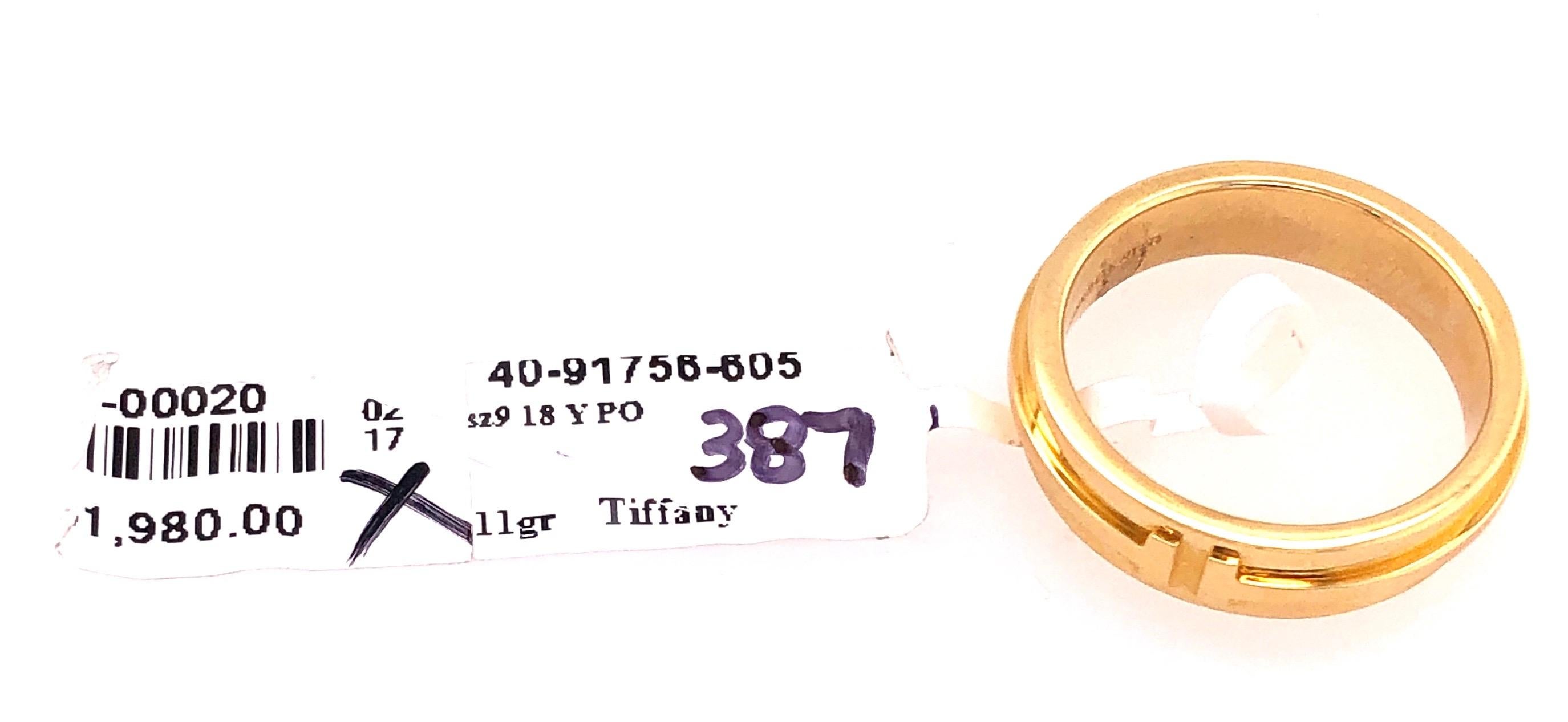Tiffany & Co. 18 Karat Yellow Gold Wedding Ring / Band For Sale 3