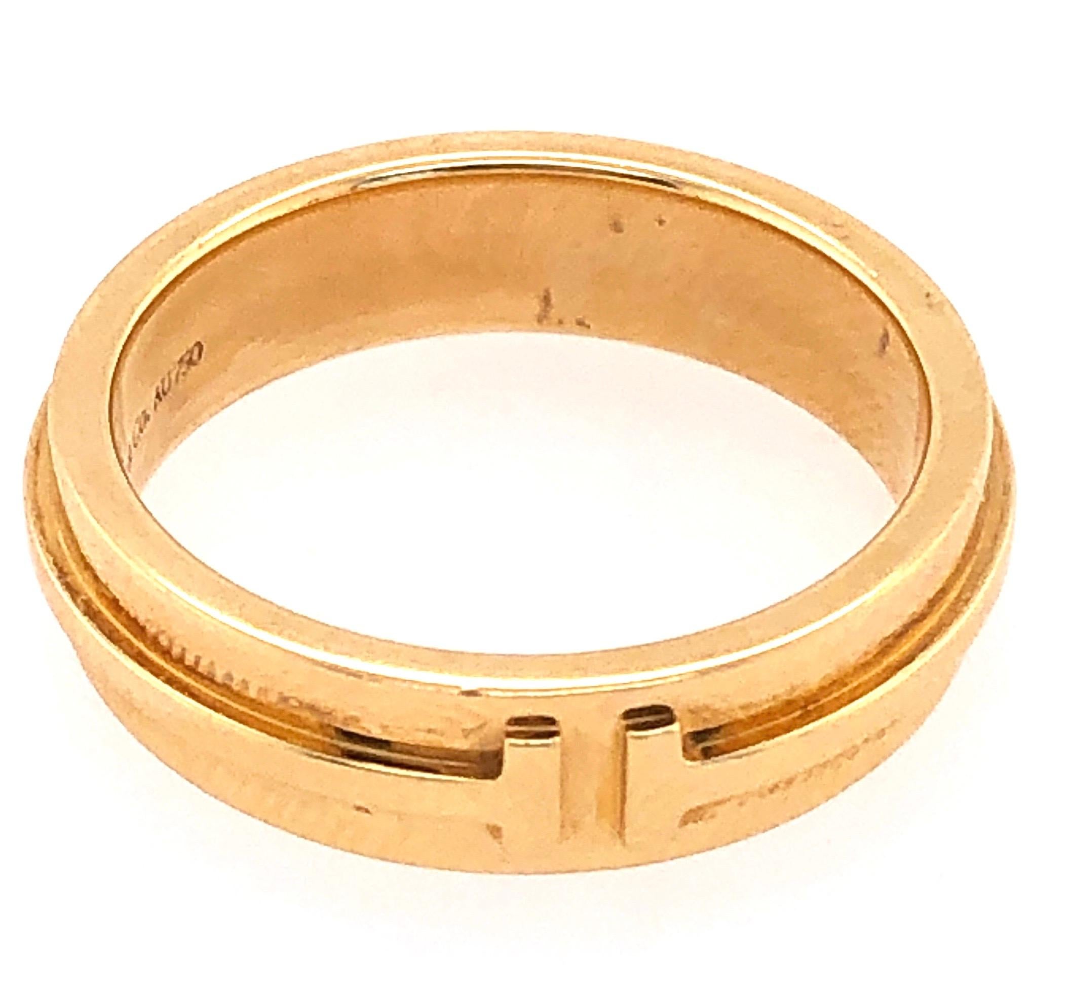 Women's or Men's Tiffany & Co. 18 Karat Yellow Gold Wedding Ring / Band For Sale